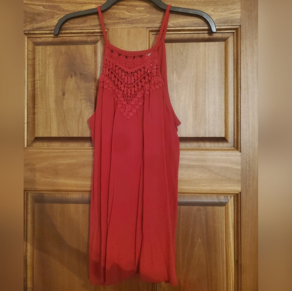 Red tank top